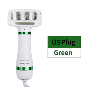 Electric 2-in-1 hair dryer and grooming comb for dogs and cats
