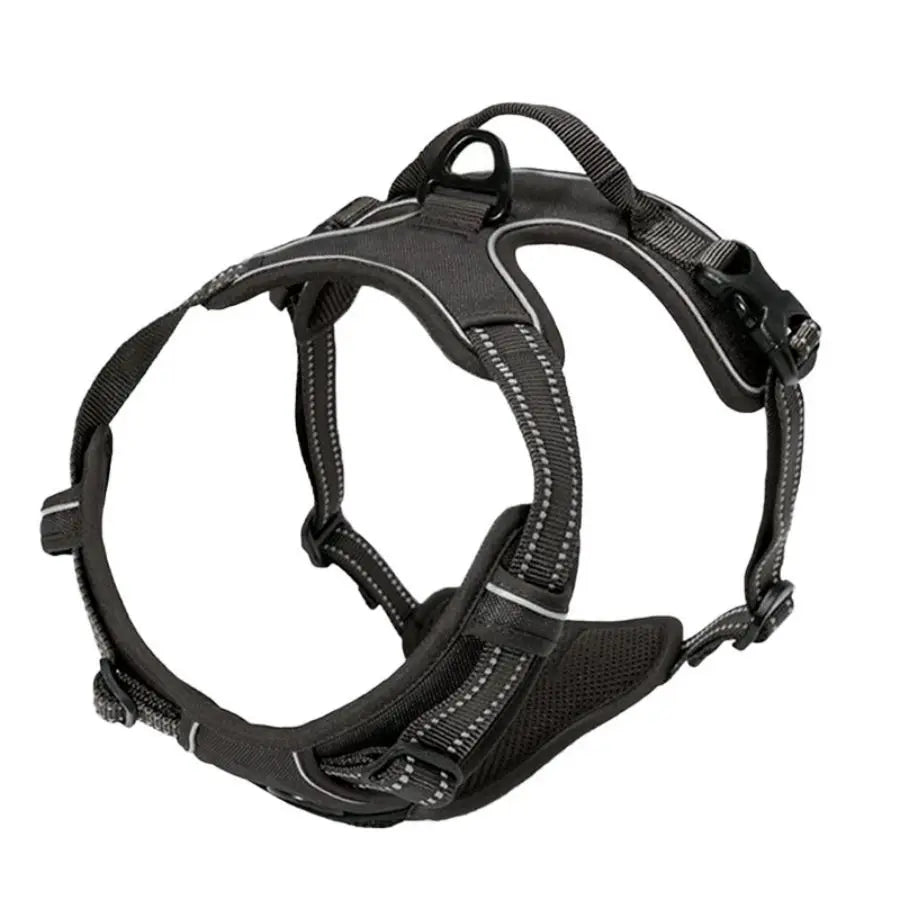 Front-clip reflective no-pull harness for medium to large dogs