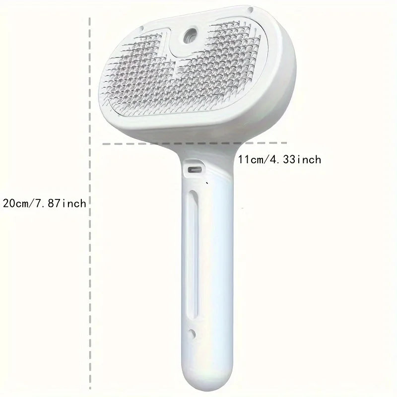 Spray mist dematting grooming comb for dogs and cats