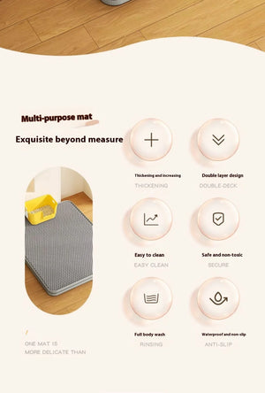 Waterproof 2-layer litter trapping mat for cats