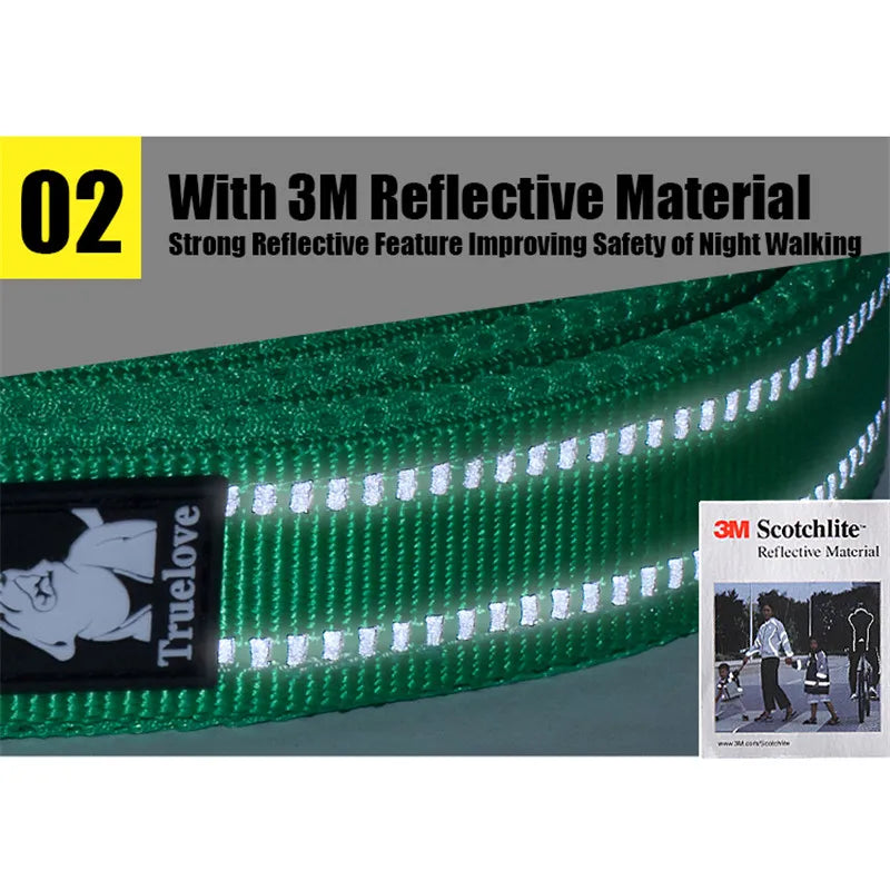 Truelove Reflective Mesh Dog Leash: Padded Comfort & Safety - GoPoofy