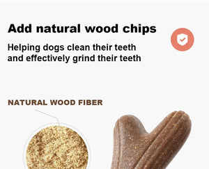 Bamboo dental chew toy for dogs to support teeth cleaning