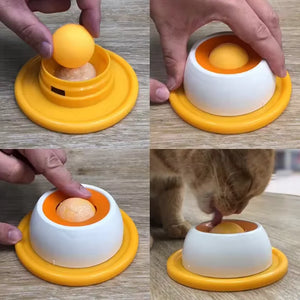 Anti-tip slow lick mat toy for dogs and cats