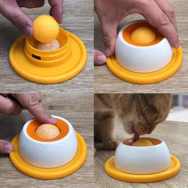Anti-tip slow lick mat toy for dogs and cats