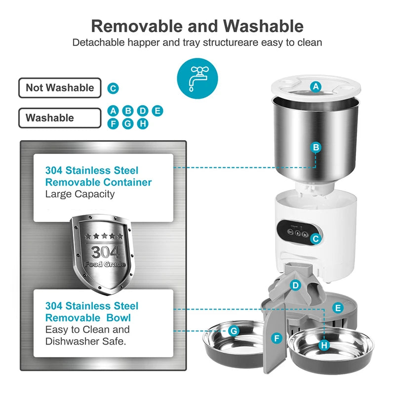 AutoPet Smart Feeder: Dual Meal App-Controlled Dispenser - GoPoofy