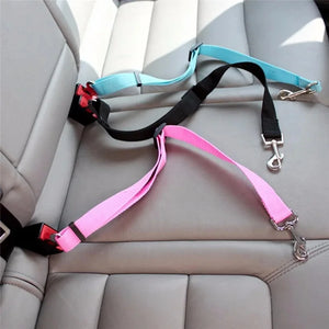Adjustable car seat belt safety clip for dogs and cats