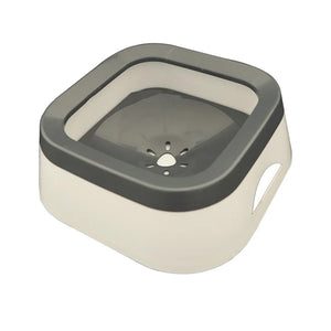 Anti-splash 1L plastic water bowl for dogs and cats