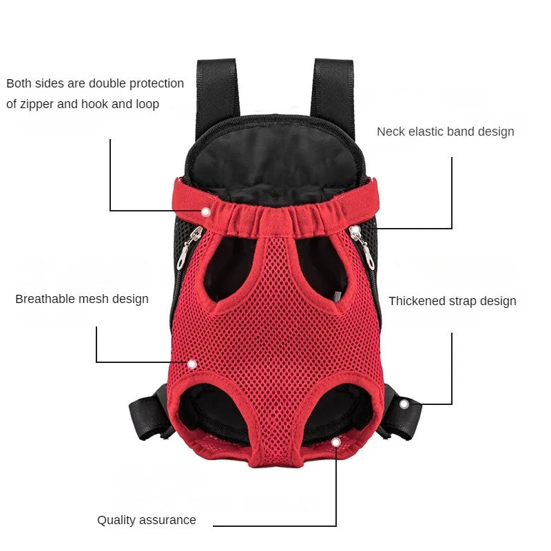 Breathable mesh pet carrier backpack for small dogs and cats