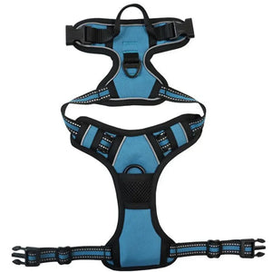 Reflective breathable nylon vest harness for small to large dogs