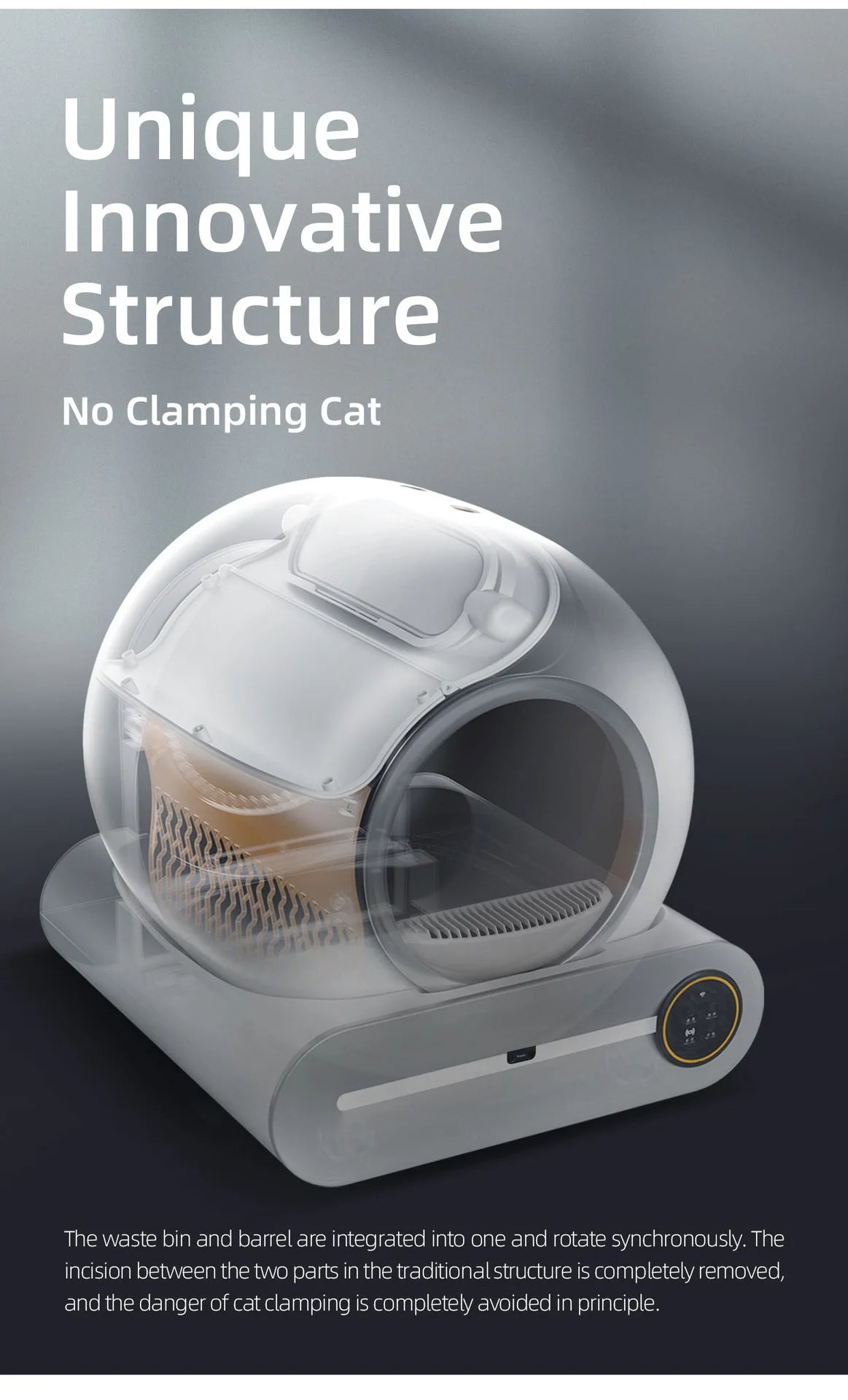 Self-cleaning automatic smart litter box for cats