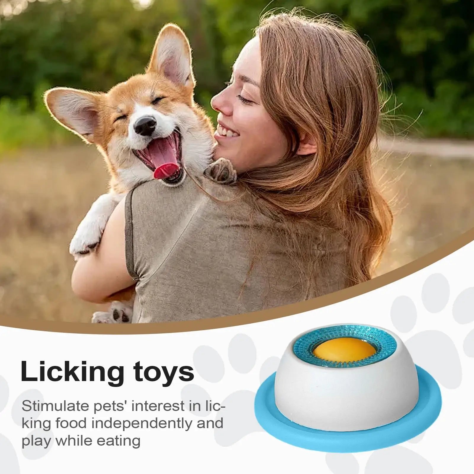 Anti-tip slow lick mat toy for dogs and cats