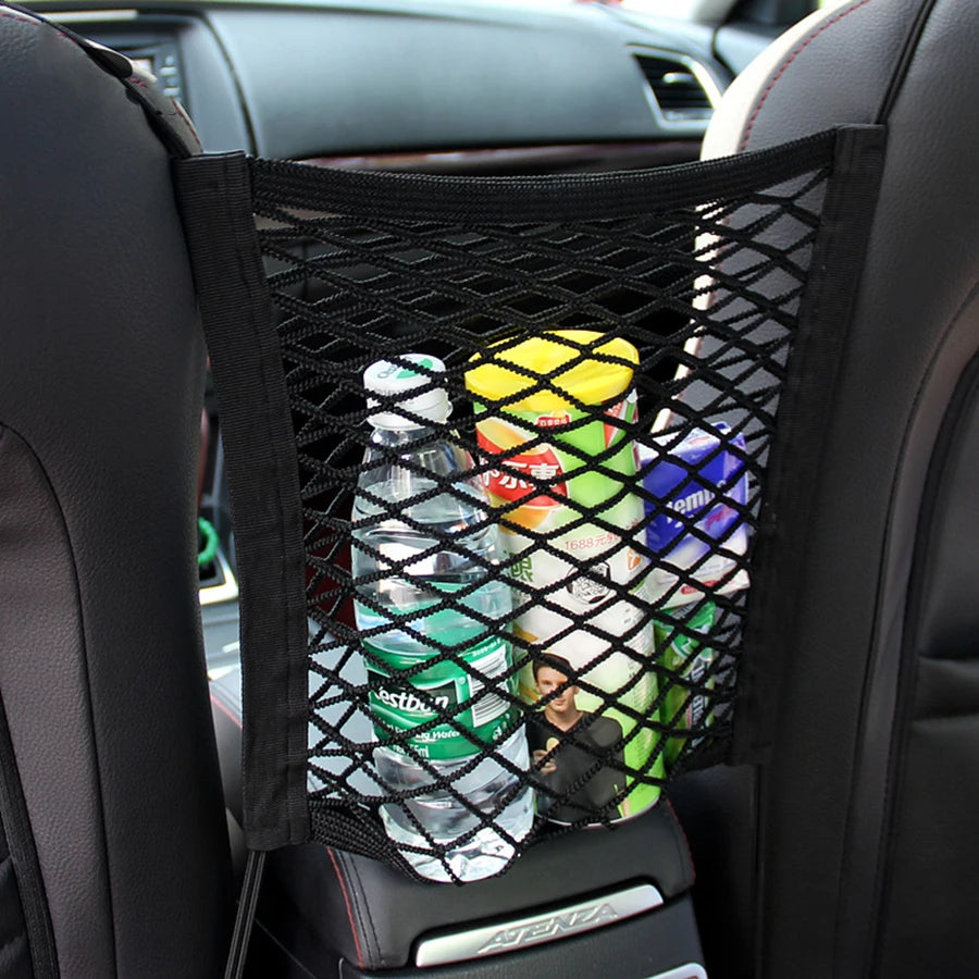 Mesh car back seat barrier for dogs