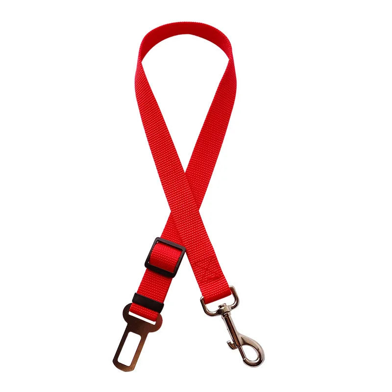 Adjustable car seat belt safety clip for dogs and cats