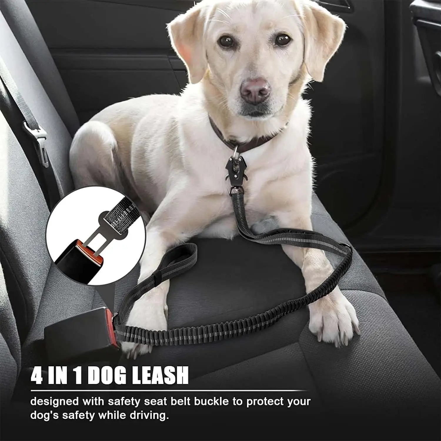 ShockGuard Tactical Dog Leash & Seatbelt - GoPoofy