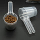 Plastic pet food measuring spoon with 50g/100ml scale