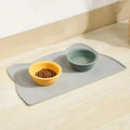 Waterproof non-slip silicone feeding mat for dog and cat bowls
