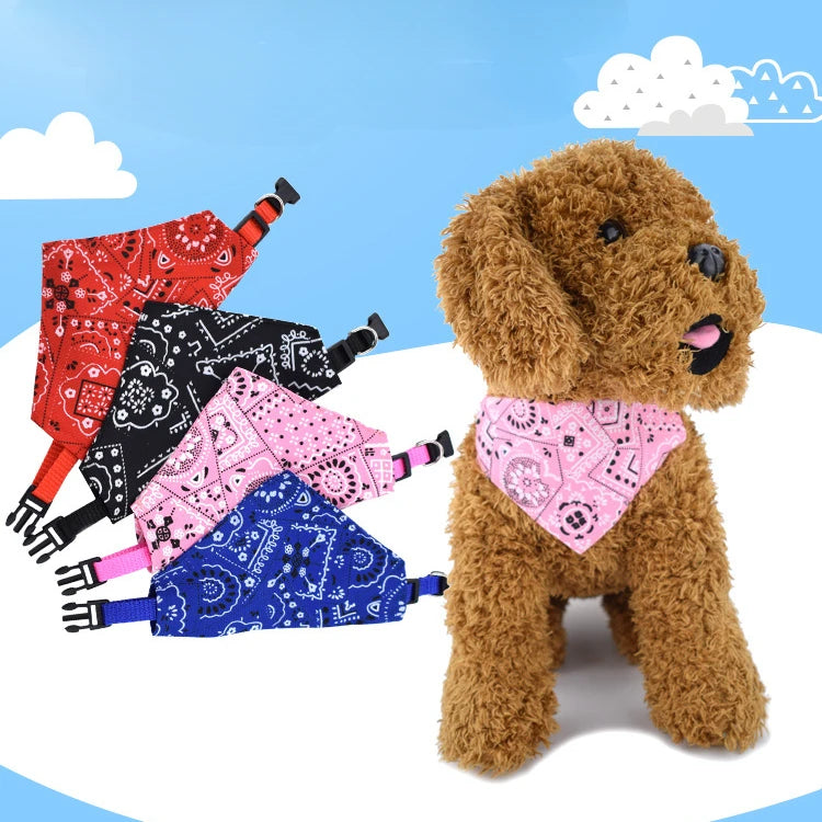 Adjustable triangle bandana scarf collar for dogs and cats