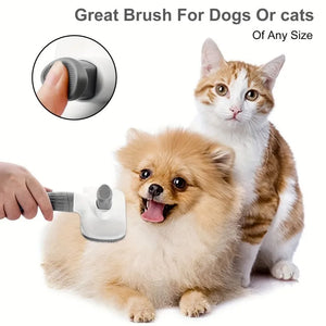 Soft-tip detangling brush for long and short-haired dogs and cats