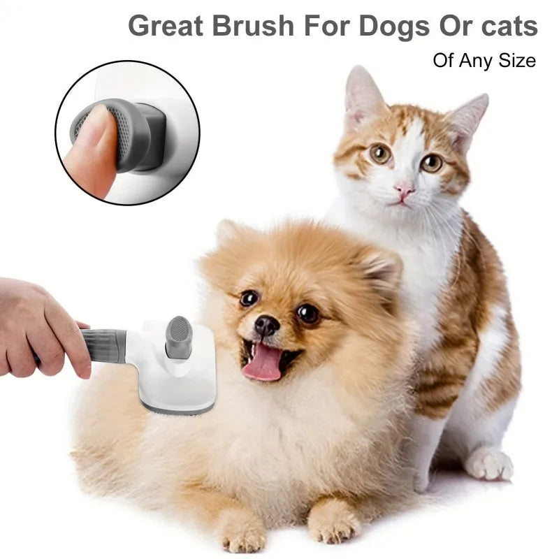 Soft-tip detangling brush for long and short-haired dogs and cats