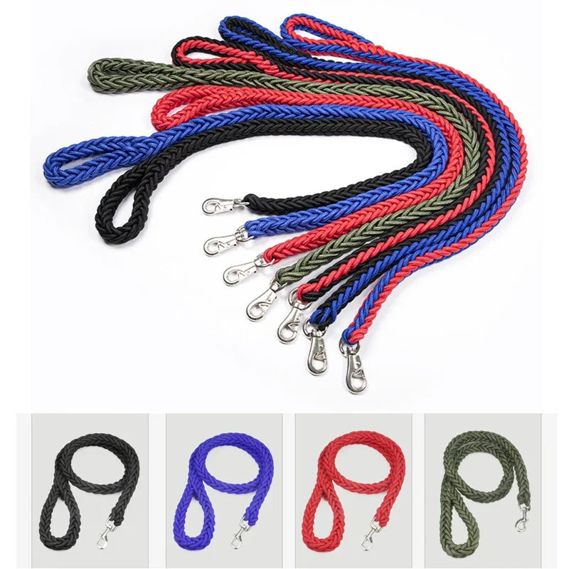 Braided nylon rope leash for medium to large dogs