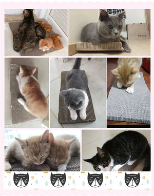 Reversible corrugated cardboard scratching pad for cats
