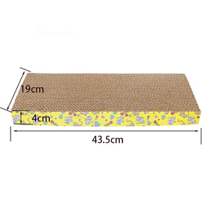 Reversible corrugated cardboard scratching pad for cats