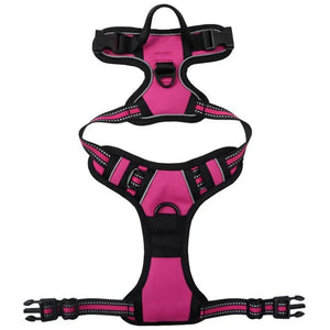 Reflective breathable nylon vest harness for small to large dogs