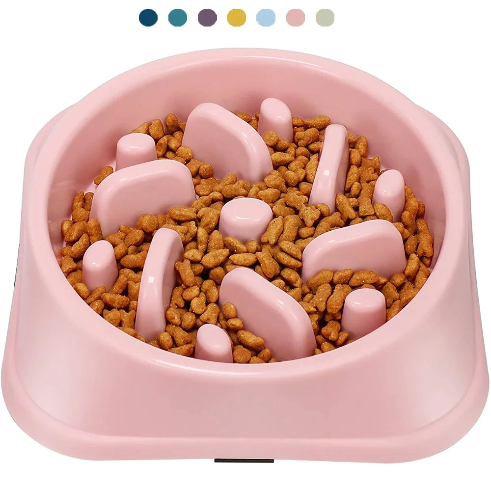 Non-slip slow feeder puzzle bowl for dogs