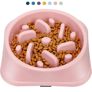 Non-slip slow feeder puzzle bowl for dogs