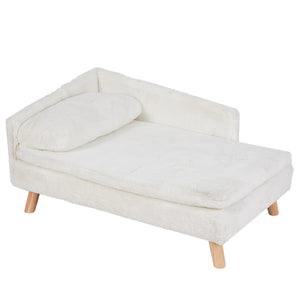 Elevated Nordic-style pet bed with wood legs for small dogs and cats