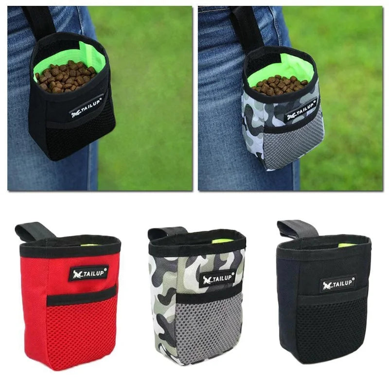 Portable training treat waist bag for dogs
