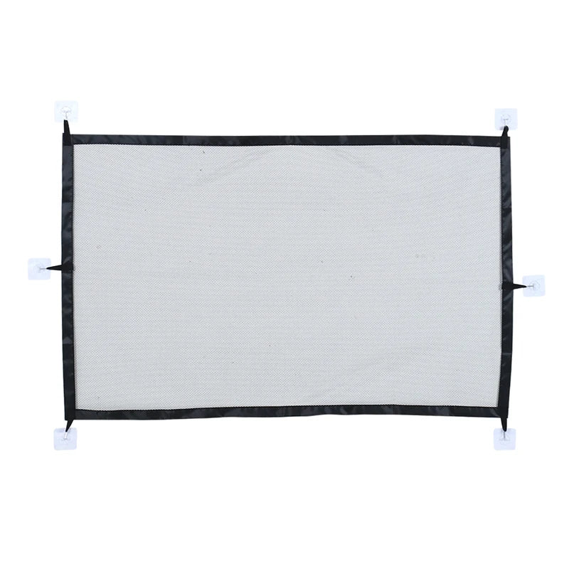 Foldable breathable mesh safety gate for dogs