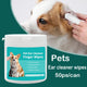 Pet Ear Cleaning Wipes for Dogs & Cats (50 Pack)