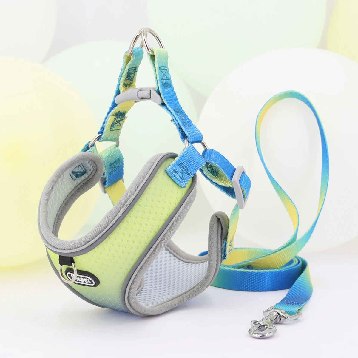 Adjustable reflective step-in vest harness for dogs and cats
