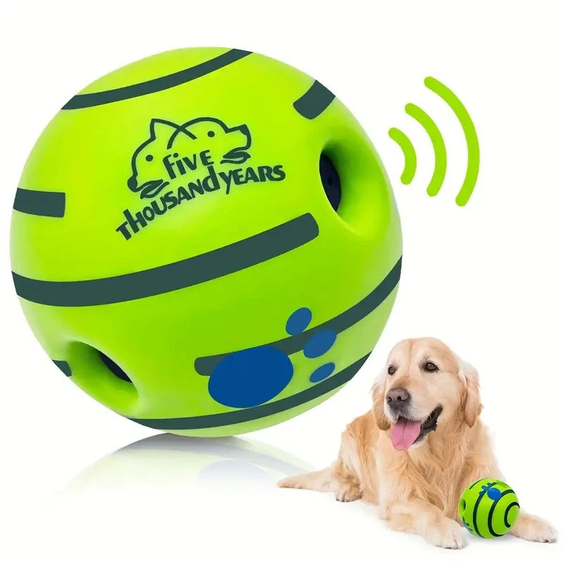 Interactive giggle ball toy for dog IQ training and play