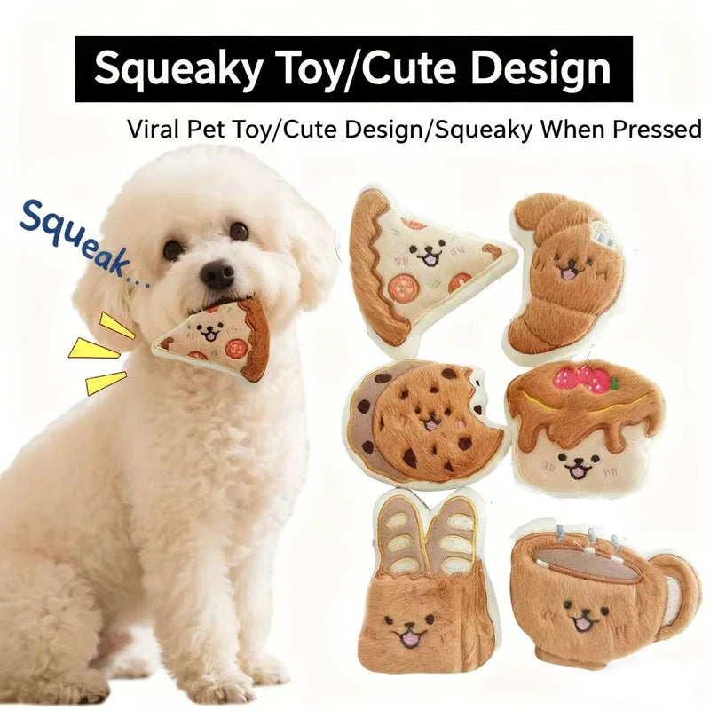 Plush squeaky toy for small dogs and puppies