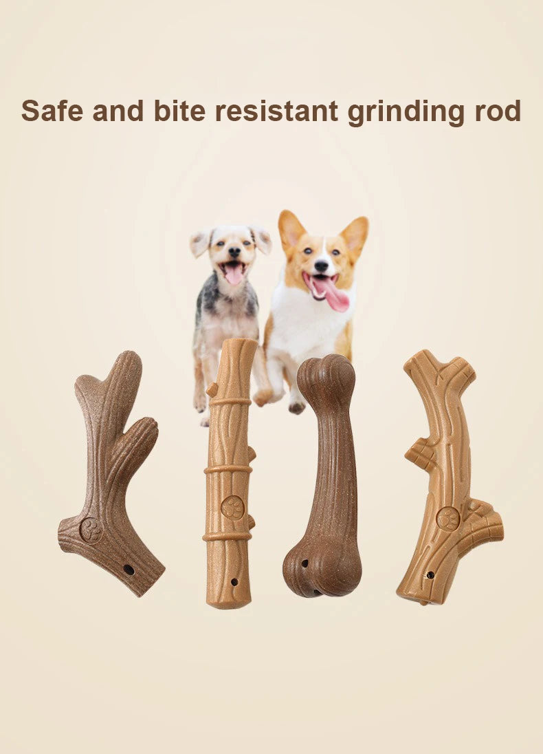 Bamboo dental chew toy for dogs to support teeth cleaning