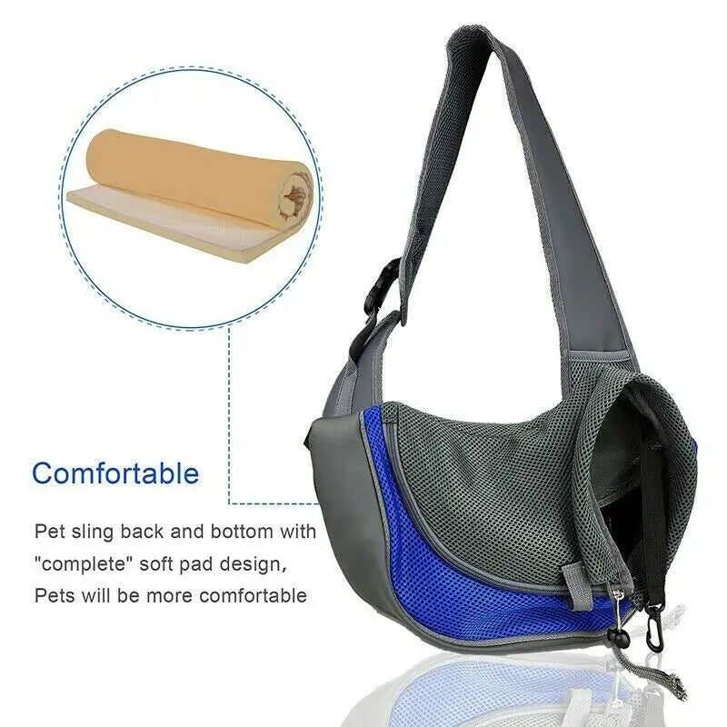 Mesh oxford sling carrier bag for small dogs