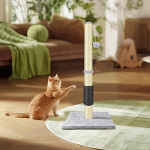 Tall cat scratching post and climbing tower for indoor cats
