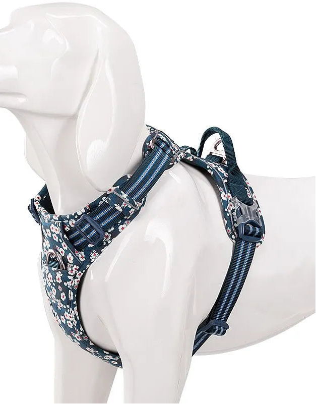 Truelove floral dog harness — floral pattern detail