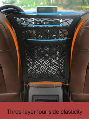 Mesh car back seat barrier for dogs