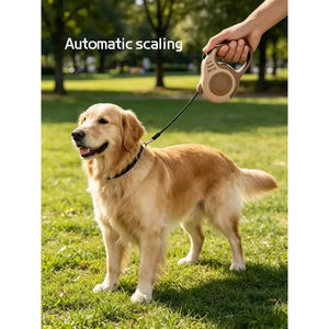 Automatic retractable walking leash for dogs and cats