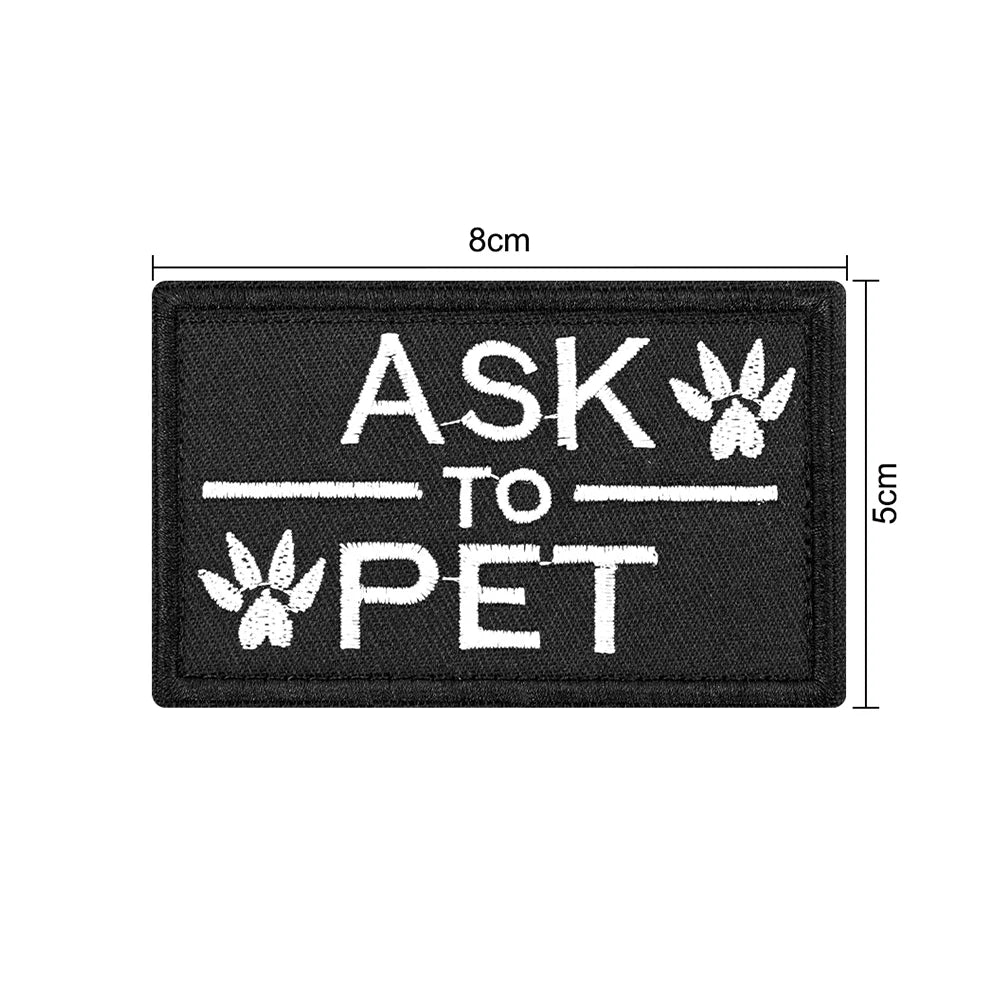 Hook-and-loop ID patches for tactical dog harnesses and vests