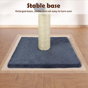 Tall cat scratching post and climbing tower for indoor cats