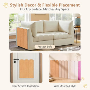 Self-adhesive scratch-resistant mat for cats to protect furniture