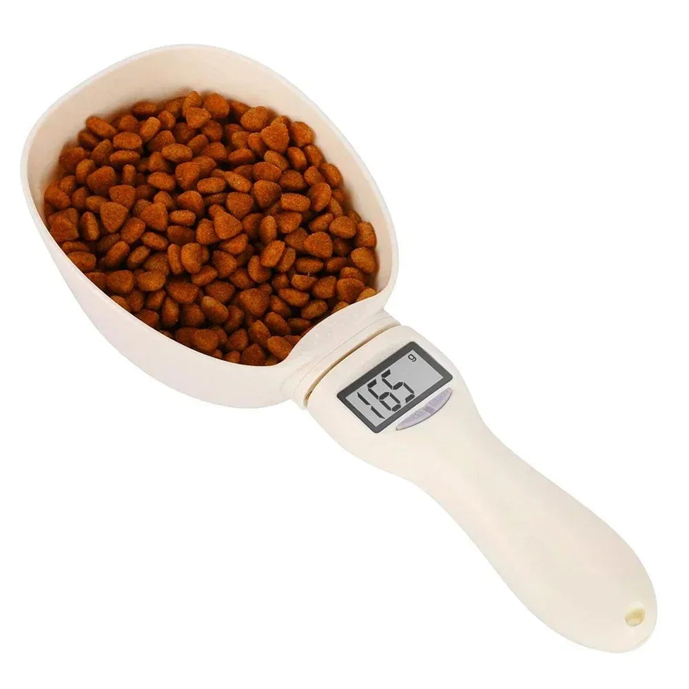 Digital food measuring scoop scale with LED display for pet food