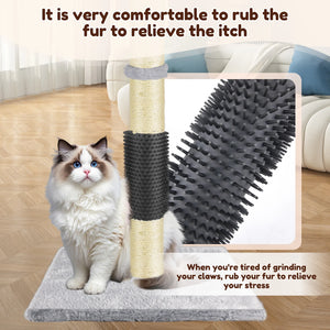 Tall cat scratching post and climbing tower for indoor cats