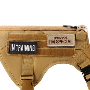 Hook-and-loop ID patches for tactical dog harnesses and vests