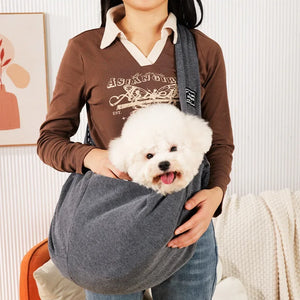 Crossbody sling carrier bag for small dogs and cats