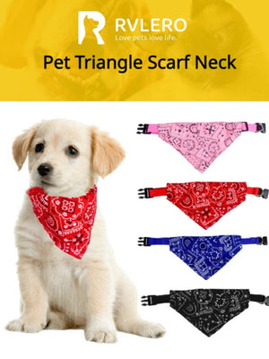 Adjustable triangle bandana scarf collar for dogs and cats